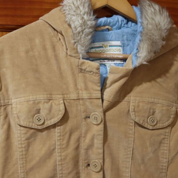 Aeropostale Vintage 90s Y2K Brown Faux Fur Collar Bomber Jacket Medium  Preppy - Picture 2 of 16